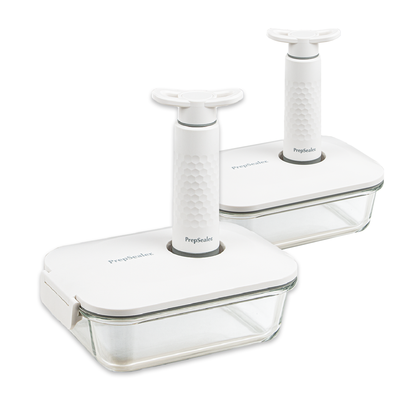 Glass Vacuum Container + Manual Pump Set