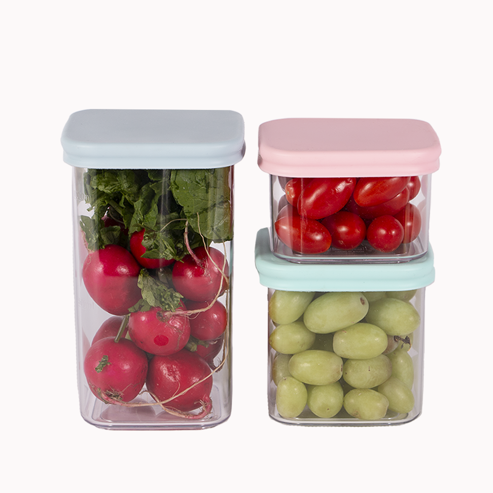 PrepCube Silicon Lid Food Container - 3PC Set
