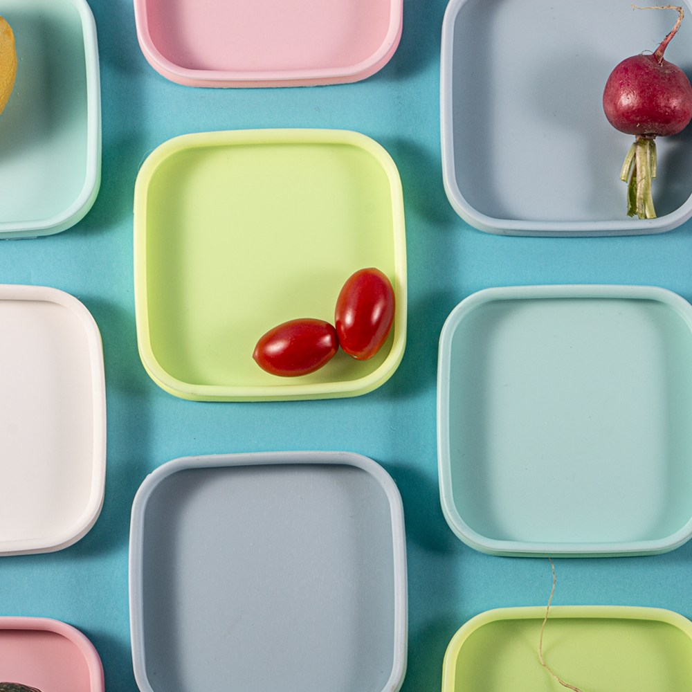 PrepCube Silicon Lid Food Container - 3PC Set