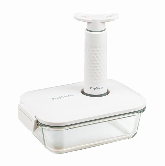 PUMP & SEAL Glass Vacuum Container + Manual Pump