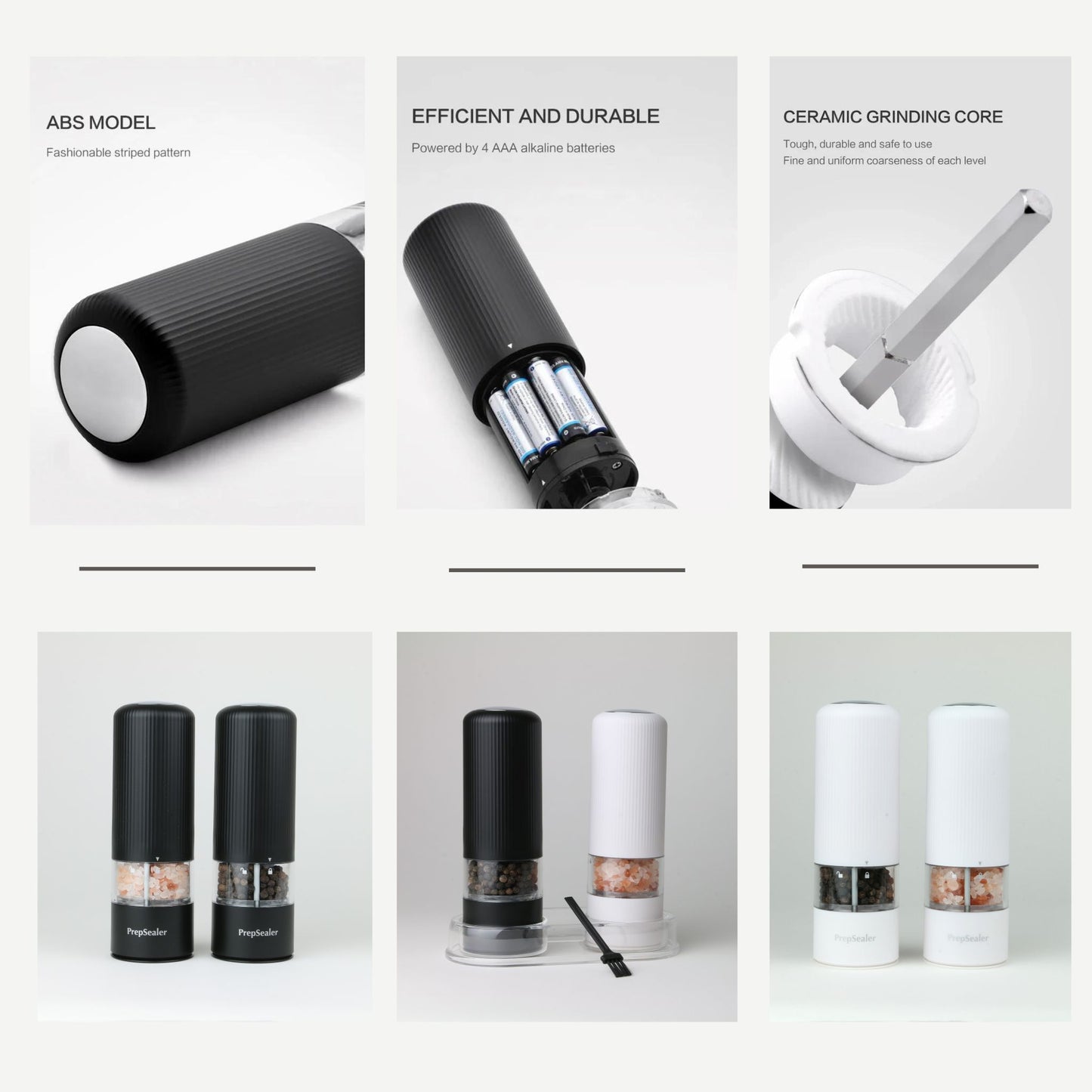 Electric Grinder Set (Color: Black, White, Base, Brush, Battery is not included)