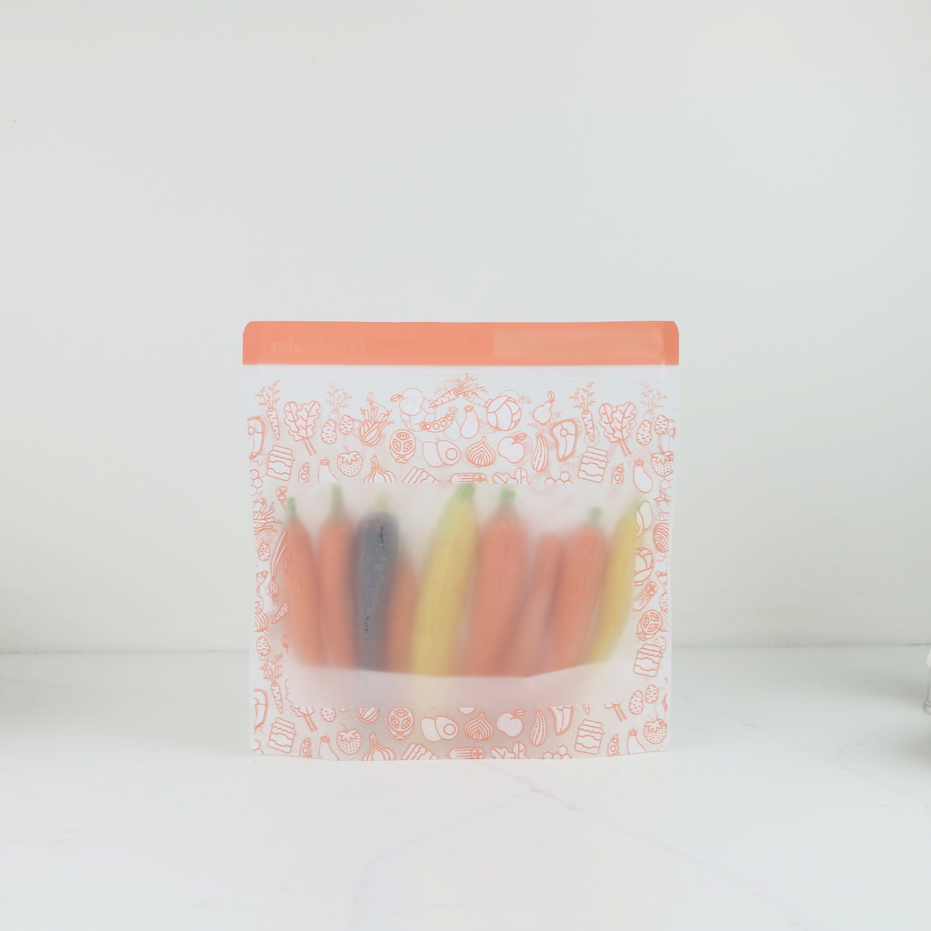Food Saving Reusable Bag - Blossom 10PC Set with window (3 Small, 3 Medium, 4 Large)