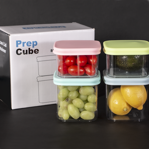 PrepCube Silicon Lid Food Container - 4pc set