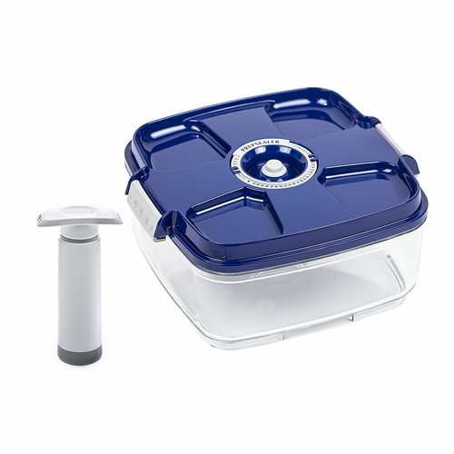 PrepSealer BPA-Free Tritan Vacuum Container Marinating Blue (2L, Pump)