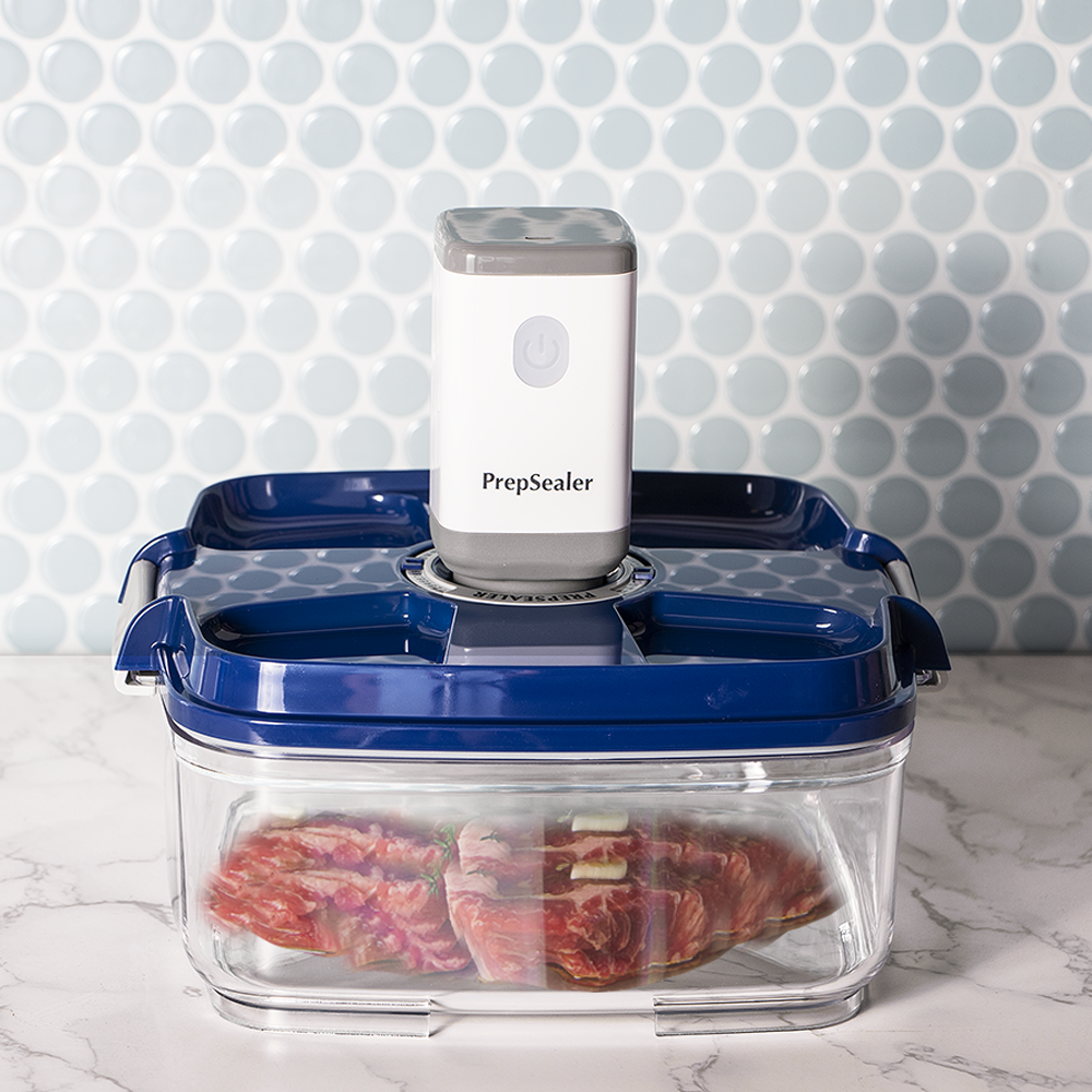 Marinating Vacuum Container - 2L, Square, Blue (Vacuum Pump included)