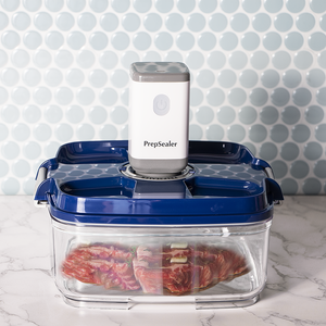 PrepSealer BPA-Free Tritan Vacuum Container Marinating Blue (2L, Pump)