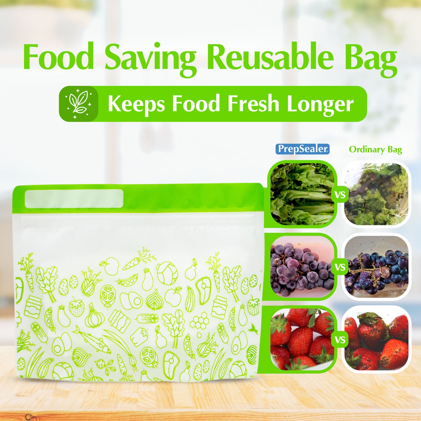 Food Saving Reusable Bag - Small 6PC