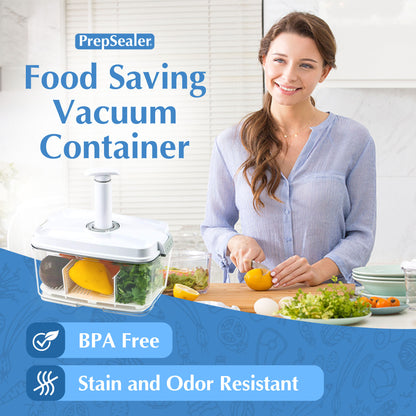 Prep & Seal BPA-Free TRITAN Vacuum Container Bread Box 4.5L (Pump,Tray)