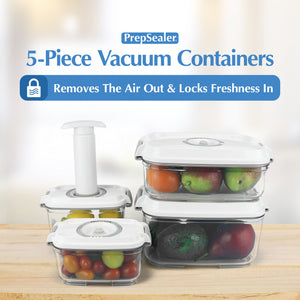 PrepSealer BPA-free Tritan Vacuum Container Marinating Red (2L, Pump)