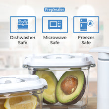 PrepSealer BPA-free Tritan Vacuum Container 5pc Set (0.5L,0.8L,1.2L,2L,Pump)