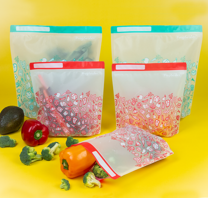 Food Saving Reusable Bag - Variety 10pc (5 Medium, 5 Large )
